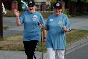 Even ski poles in August! Go Marlene and Marge